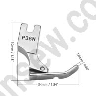 Right Cut Narrow Zip Foot for Industrial Sewing Machine
